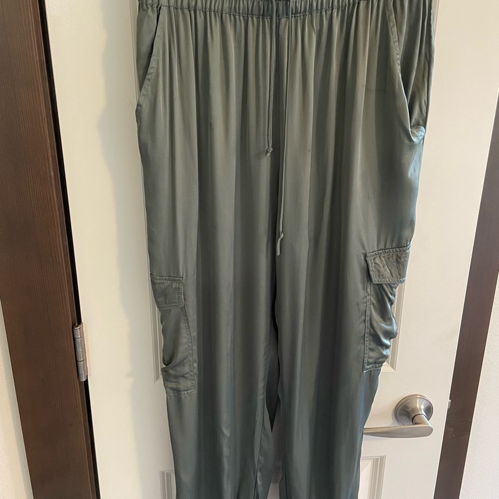 YFB cargo like satin pants.